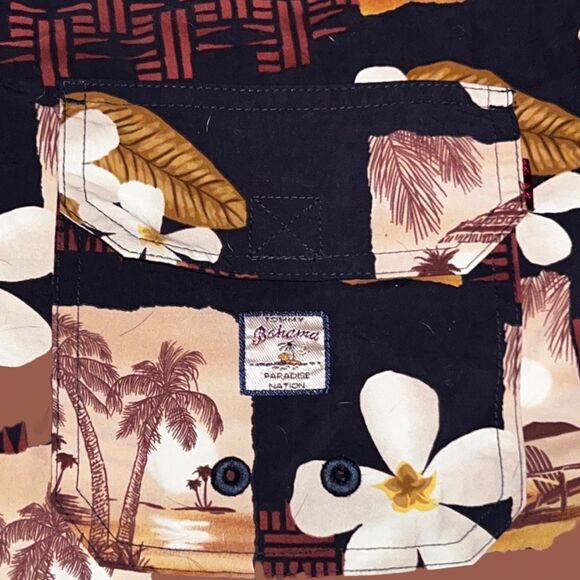 Tommy Bahama Nylon Hawaiian Print Pocket Swim Trunks Board Shorts Size Large - Picture 6 of 6